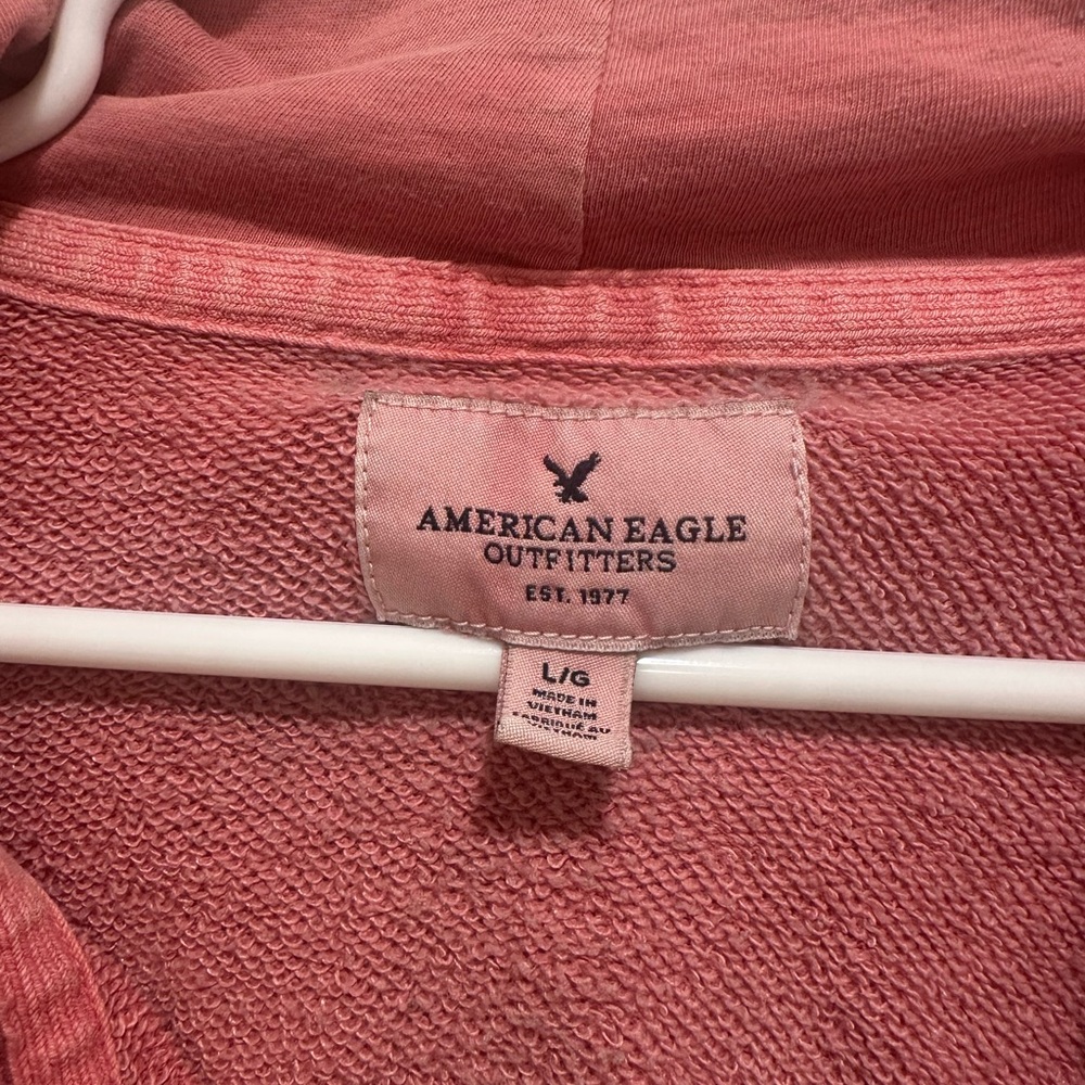 Pink American Eagle Zip Up Hoodie - Picture 3 of 3